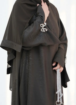 Eid Muslim Abaya for Women Bow Dresses Jalabiya Vestidos Split Sleeve Ramadan Morocco Dubai Long Robe Party Islam Kaftan 2025