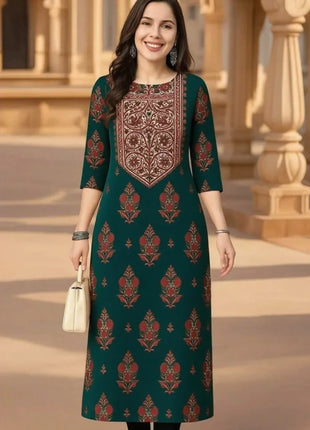 Muslim Women's Casual Fashionable  Kurt Straight Tube Ethnic Slit hem Takchita Dress Abito Donna Musulmana Girls Prayer Dress