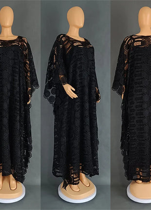 Velvet African Dresses for Women Evening Party Dress Dashiki Africa Clothing Long Robe Dubai Moroccan Flare Sleeve Nigeria Gown