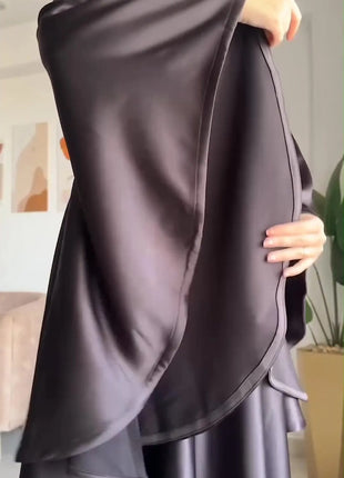 Eid Flare Sleeve Muslim Abaya Women Dresses Sashes Jalabiya Kaftan Solid Vestidos Arab Long Robe Ramadan Morocco Dubai Abayas