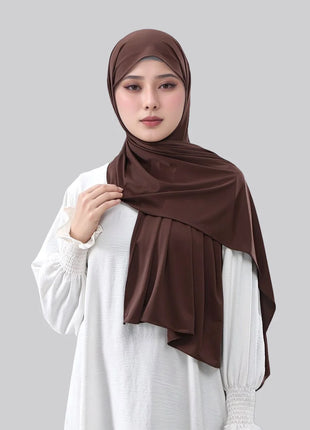 New Liquid Jersey Hijab Scarf for Women Headscarf Shimmer Imitation Silk Scarf Solid Shawl Wraps Muslim Headband Turban 170*60cm