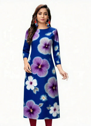 Muslim Peacock Kurtta Women Casual Fashion Dress National style Straight Tube Casual Ethnic Peacock Abaya Abito Donna Musulmana