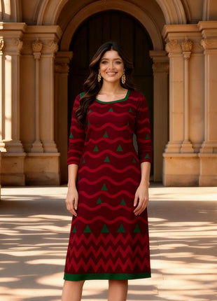 Muslim Kurt Women's Casual Fashion Dress Slit hem Straight Tube Casual Turkish Abaya National Style Musluman Bayan Elbise