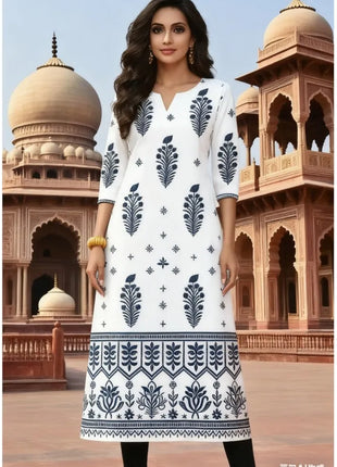 National style Muslim Women's Casual Fashionable And Comfortable Kurtta Dress Long Sleeved Straight Tube Casual Ethnic