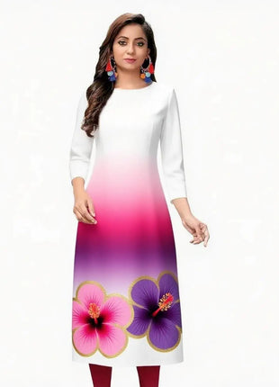 Muslim Women Kurtta Casual Fashion Dress Straight Tube Casual Ethnic Peacock Mandarin National Style Regular Women Turkish Abaya