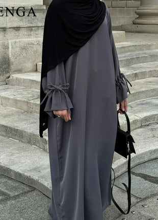 Ramadan Arabic Muslim Women Modest Dress 2025 Elegant Dubai Plain Abaya Islamic Church Clothing Fashion Loose Turkey Solid Robe