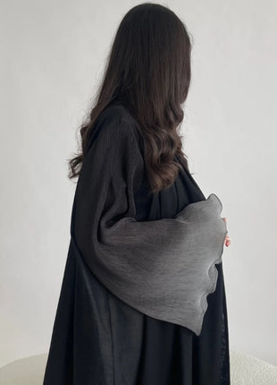 Open Front Abaya Muslim Flare Sleeve Casual Arabian Abayas Middle-East Elegant Turkey Kaftans Women Jilbabs Islamic Maxi Dresses