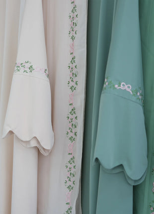 Luxurious Floral Embroidery Hijab Dress for Muslim Women Elegant Dubai Modest Abaya Eid Islam Party Jalabiya Turkey Kaftan Robe