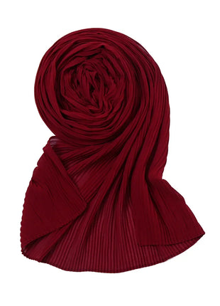 Big Size Pleated Chiffon Hijab Scarf for Muslim Women Turban Pashmina Shawls and Scarves Women Bandana Headband Hijabs Headscarf