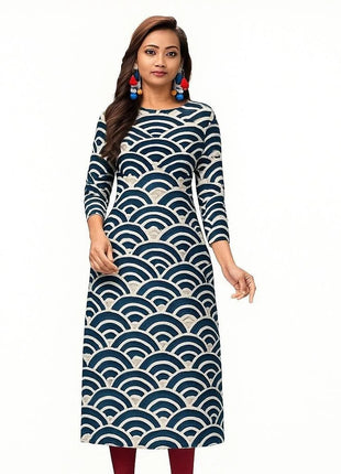 Muslim Dress Kurt Women's Fashionable Slit hem Straight Tube Casual Elephant Flowers Pattern Robe Marocain Islamic Prayer