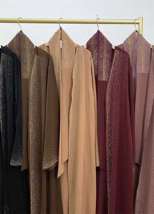 Ramadan Eid Dubai Open Black Muslim Kimono Abaya Damen Turkey Islam Abayas For Women Dress Kebaya Robe Femme Musulmane Kaftan