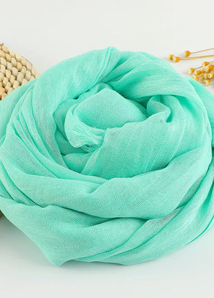 Muslim Cotton Linen Hijabs For Women Scarf Thin Plain Shawls Femme Musulman Soft Viscose Rayon Headscarf Islamic Turban Headband