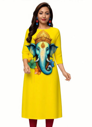 Muslim Dress Kurtta Women Fashionable Elegant National Style Straight Tube Casual Slit hem Abito Donna Musulmana