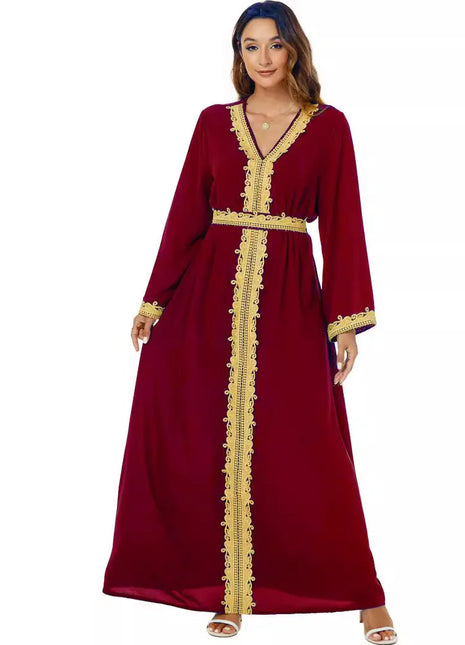 Party Dress Ramadan Long Robe Muslim Vestidos Sashes Abaya Dubai Arabic Morocco Jalabiya Eid Women Dresses Modest Saudi Abayas
