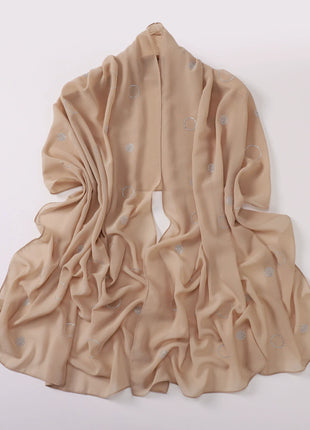 Hot Diamond Pearl Chiffon Hijabs for Women Muslim Fashion Long Shawl Head Wrap for Women Turbans for Women Ramadan Turban Femme