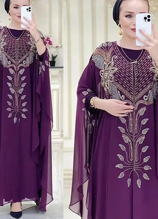 Abayas For Women Dubai Luxury 2024 Chiffon Boubou Muslim Fashion Dress Caftan Marocain Wedding Party Occasions Djellaba Femme