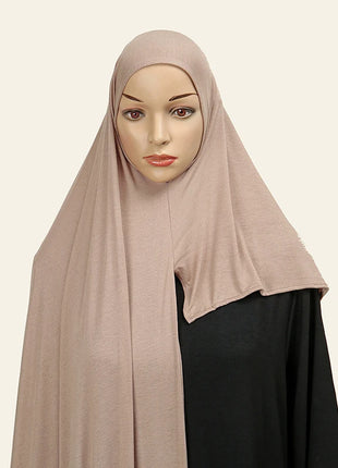 Fashion Modal Jersey Hijab Instant Scarf Muslim Woman Bonnet Hijab Shawl Lady Soft Long Wraps Church Prayer Turban Headband