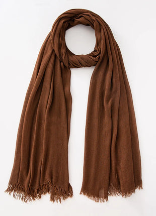 61 Colors Soft Cotton Viscose Scarf Rayon Material Muslim Hijab Mid Eastern Plain Solid Color Headscarf With Tassel