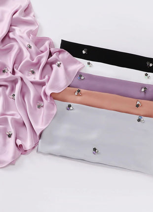 New Bubble Chiffon Hijab Scarf Handmade Flower Beaded Anchor Satin Silk Scarf  Hijabs for Women Turban Femme Ramadan Islamic