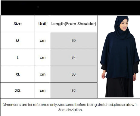 Full Cover Muslim Women Tops Prayer Garment Shawl Niqab Long Scarf Khimar Hijab Islam Large Overhead  Ramadan Arab Middle East