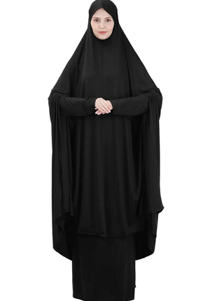 Muslim Women Two Piece Set Prayer Garment Dress Abaya Long Khimar Outfit Ramadan Skirt Abayas Islamic Clothes Niqab Eid 2026