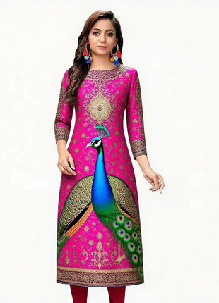 Muslim Dress Kurt Women's Fashionable Elegant Straight Tube Casual Peacock National Style Abito Donna Musulmana