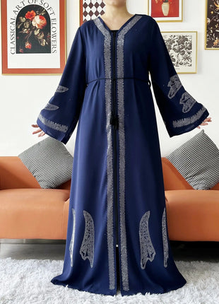 2024 Women Elegant Party Dress Chiffon Open Abaya Muslim Women Dress Islamic Clothing Cardigan Abaya Women Muslim Dress