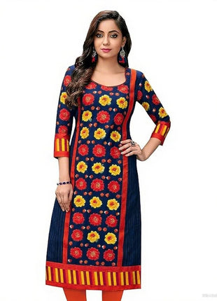 Muslim Peacock Kurtta Women Casual Fashion Dress National style Straight Tube Casual Ethnic Flower Abaya Abito Donna Musulmana