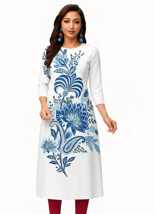 Muslim Women Kurtta Casual Fashion Dress Straight Tube Casual Ethnic Slit hem Muslim Fashion Turkish Abaya Dresse National Style