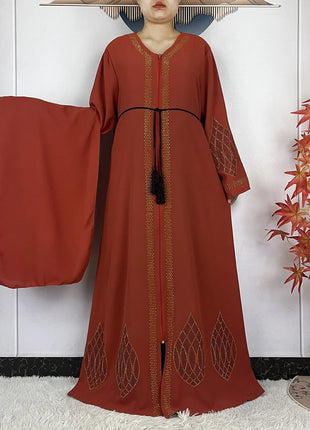 2025New Dubai Women Elegant Party Dress Chiffon Open Abaya Women Dress Islamic Clothing Casual Cardigan Abaya Women Muslim Dress