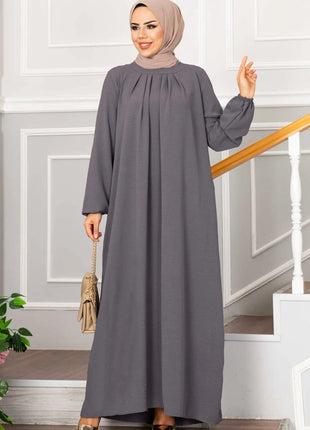 Women Eid Muslim Dress Ramadan Morocco Pleated Party Dresses Dubai Kaftan Islam Vestidos Arab Long Robe Solid Abaya Modest