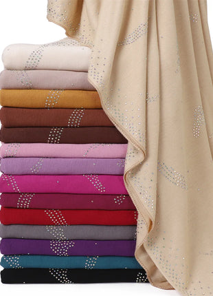 Bling Bling Rhinestone Scarf for Women Sparkling Sport Scarf Non-Shed Crystal Wrap Sun Protective musilim hijab Yoga Party Gift