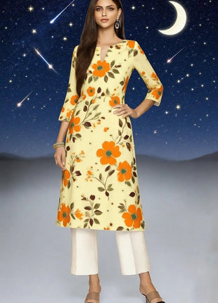 Muslim Dress Kurt Women's Fashionable Long Sleeved Straight Tube Casual Elephant Flowers Pattern Robe Marocain Islamic Prayer
