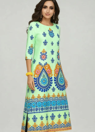 Muslim Dress Kurt Women Fashionable And Elegant National Style Slit Hem Straight Tube Casual Abito Donna Musulmana Turkish Abaya
