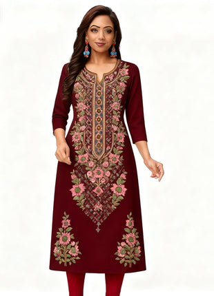 Muslim Kurtta Women Casual Fashion Dress Straight Tube Casual Ethnic Vetement Femme Abito Donna Musulmana Girls Prayer Dress