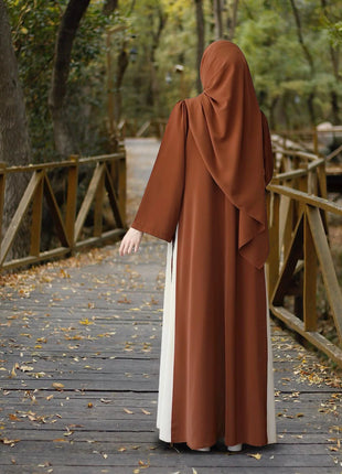 Muslim Women Modest Long Dress Patchwork Drawstring Arab Robe Vestidos Jalabiya Dubai Saudi Abayas Morocco Eid Ramadan Dresses