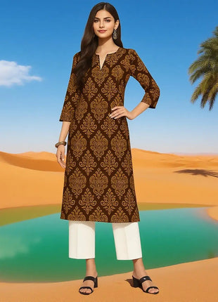 Muslim Dress Kurt Women Fashionable Elegant Straight Tube Casual Flowers Color Elephant Pattern Tenue De Priere Femme Musulmane