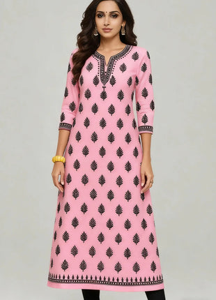 Muslim Black Dress Kurt Women's Fashionable Long Sleeved Straight Tube Casual Round Neck Elephant Pattern Islamic Women Clothing