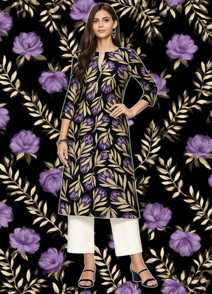 Muslim Kurt Women Casual Fashion Dress Long Sleeved Straight Tube Casual Ethnic Flower National Style Islamische Kleidung Frauen