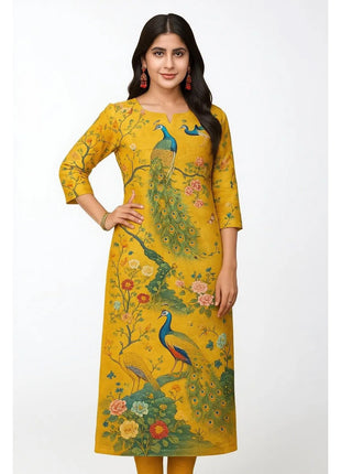 Muslim Kurt Women's Fashionable And Comfortable Dress With Peacock Straight Tube And A Variety Of Vacation Styles