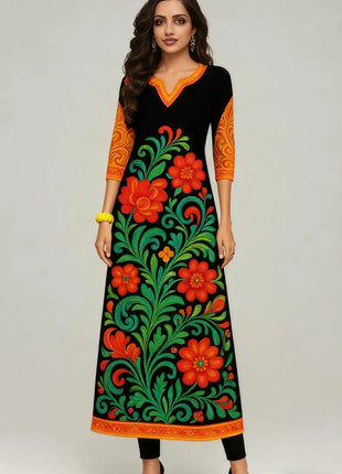 National style Kurt Women's Fashion Comfortable Long Sleeve Straight Casual Ethnic Peacock Pattern New Dress Ladies Abaya Muslim