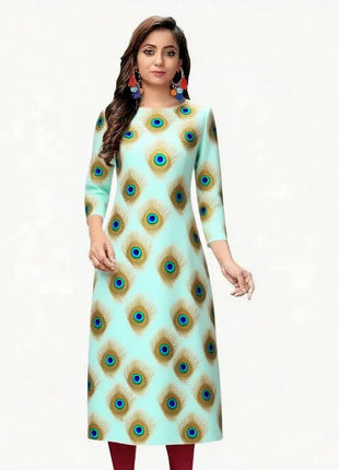 Muslim Kurtta Women's Fashionable Comfortable Kurt Dress 2026 Straight Tube Slit hem Peacock Casual Ethnic Middle Eastern Arabic