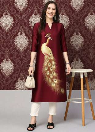 Peacock Women's Kurt Casual Fashion Dress Long Sleeved Straight Tube Casual Ethnic Flower Muslim Kaftan Dresses Womens Morocco