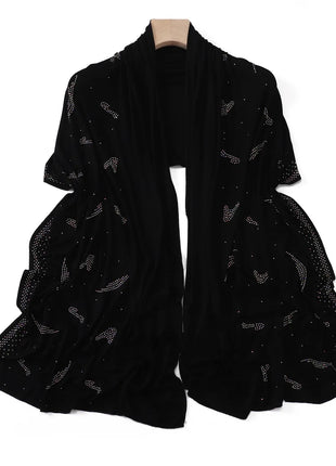 Bling Bling Rhinestone Scarf for Women Sparkling Sport Scarf Non-Shed Crystal Wrap Sun Protective musilim hijab Yoga Party Gift