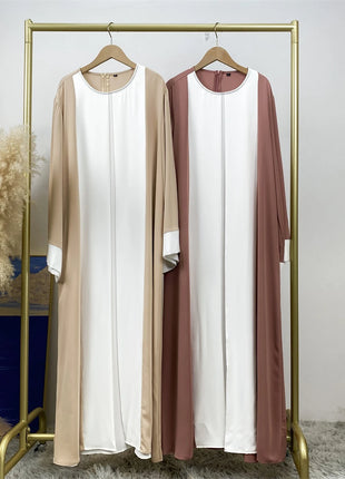 Ramadan Eid Muslim Abaya Dubai Luxury Splicing Fake Two Pieces Abayas For Women Kaftan Modest Dress Islam Caftan Marocain Femme