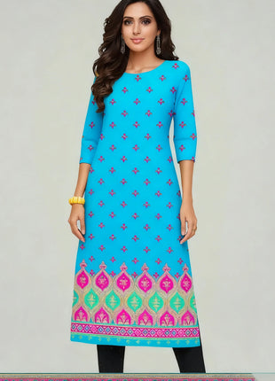 Muslim 2026 Dress Kurt Women's Fashionable And Elegant Slit Hem Kurtta Straight Tube Casual Modest Dress Abito Donna Musulmana