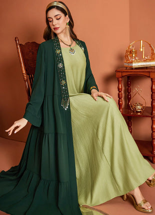 Eid Open Dress Women Abaya Diamond Long Cardigan Vestidos Largos Party Caftan Jalabiya Ramadan Dubai Arab Long Robe 2026