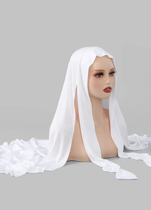 New Elasticity Modal Jersey Instant Hijab With Straps Muslim Woman Hijab Soft Solid Headwraps Turban Islam Malaysia Headscarf