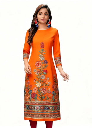 Muslim 2026 Women's Kurt Fashionable And Elegant Straight Tube Casual Kurtta Flowers Pattern Comfortable Dress Slit hem Abaya