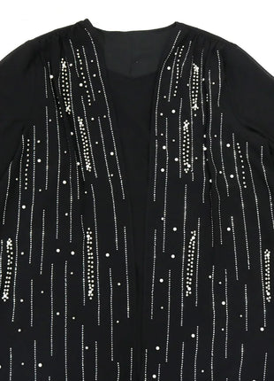 Women Long Loose Maxi Dress Muslim Dubai Women's Clothing Hot Diamond Belt Robe Dinner Dress